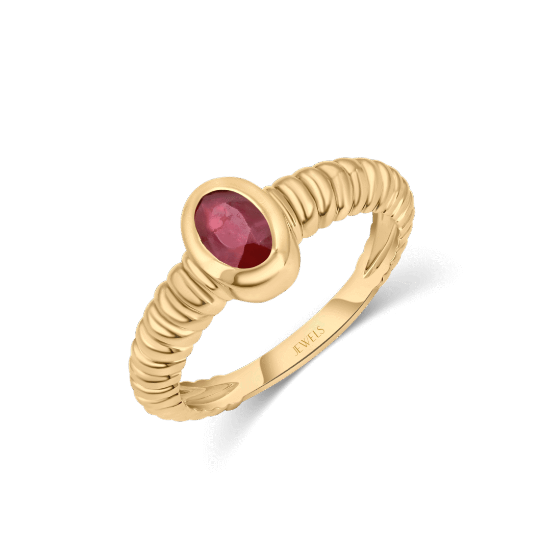 Crimson Heartbeat Ring