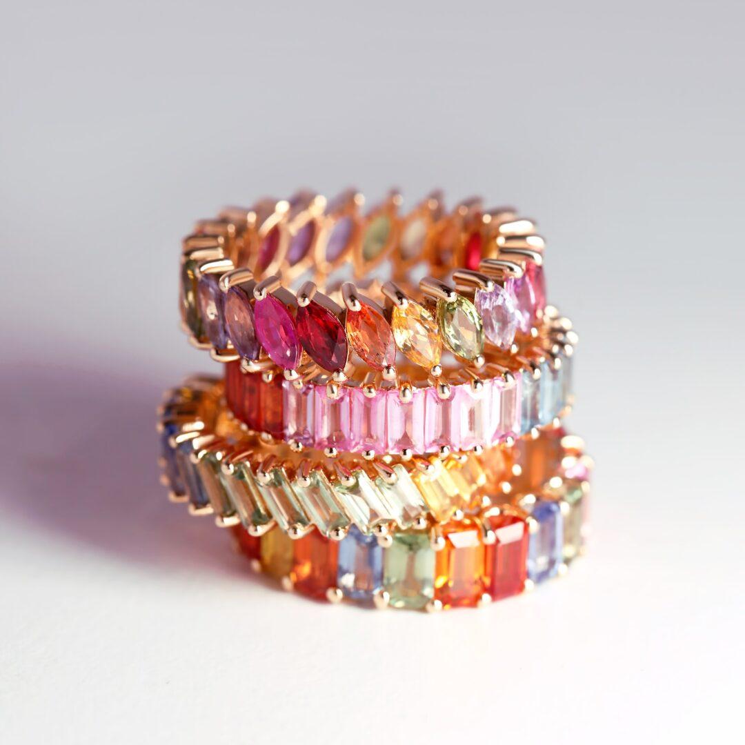⁦Rainbow Elegance Ring⁩ - الصورة ⁦3⁩