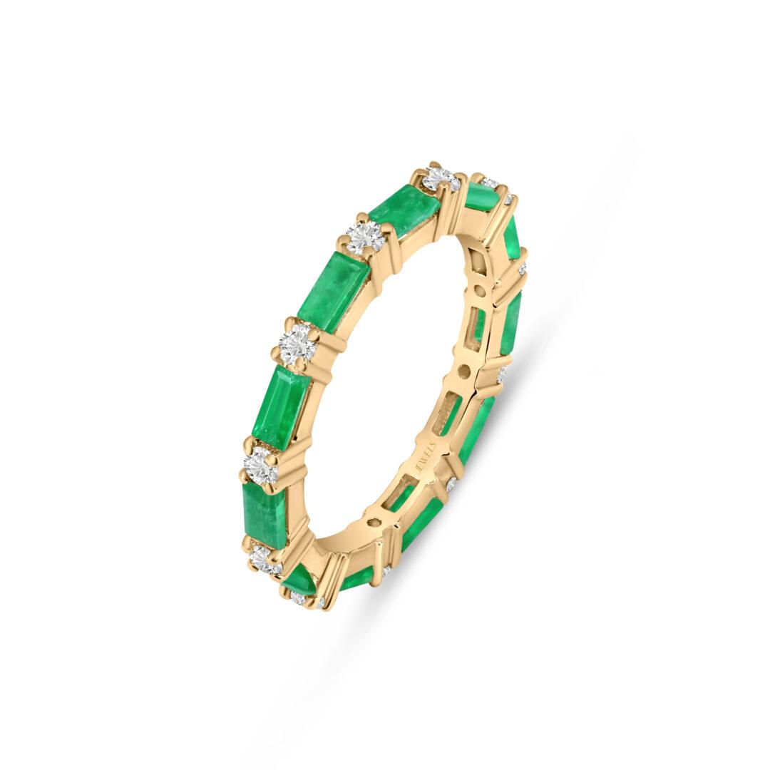 Majestic Harmony Ring (Emerald, Diamond)