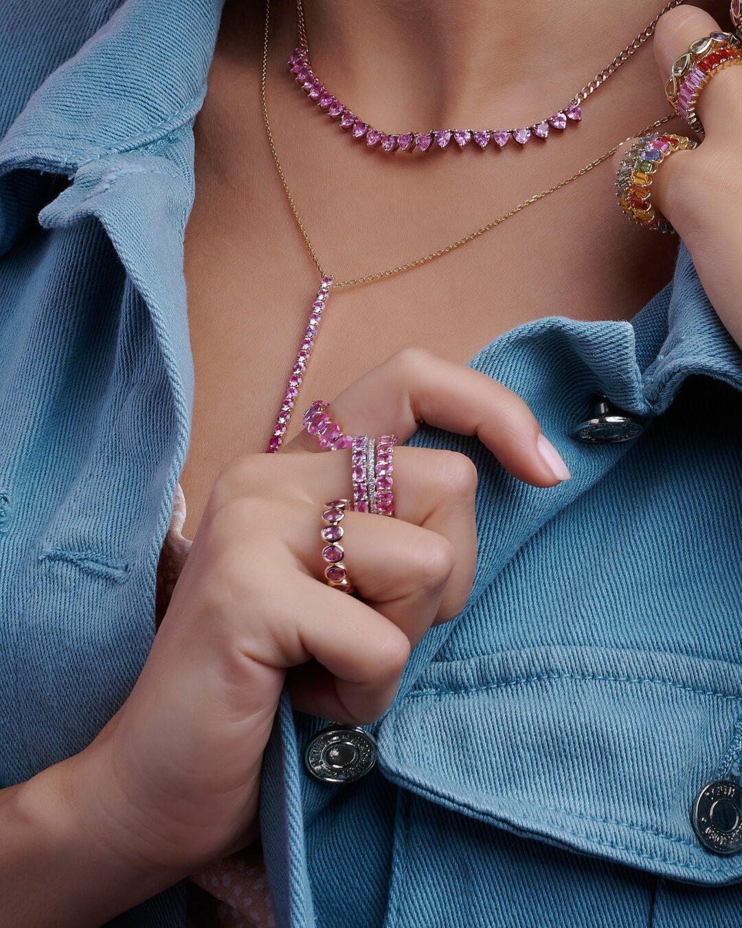 ⁦Pink Serenity Necklace⁩ - الصورة ⁦4⁩