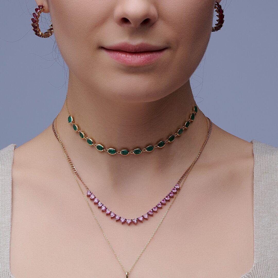 ⁦Majestic Emerald Necklace⁩ - الصورة ⁦2⁩