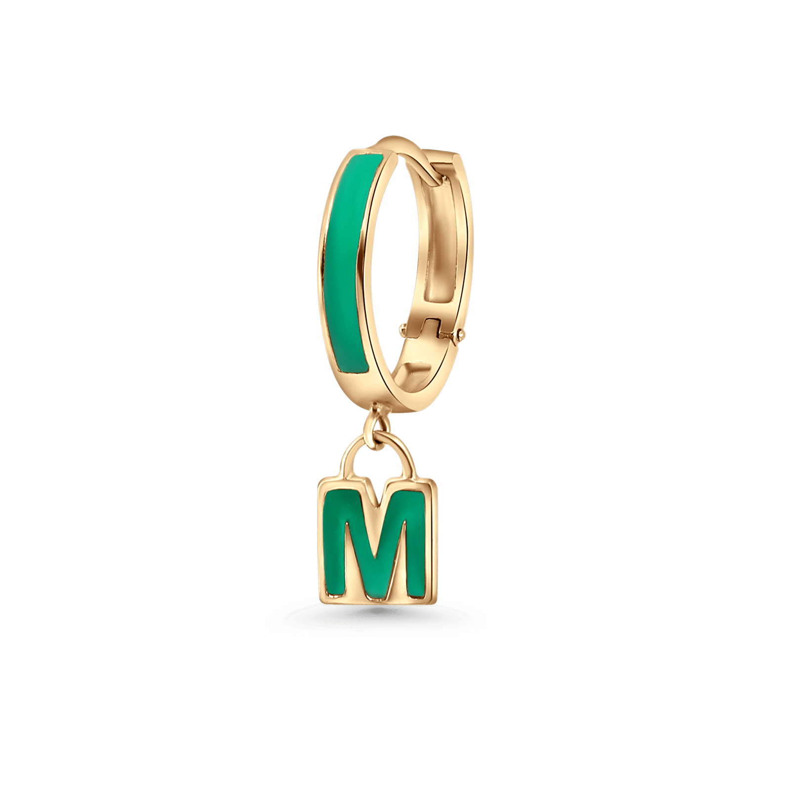 “M” Enamel Earrings
