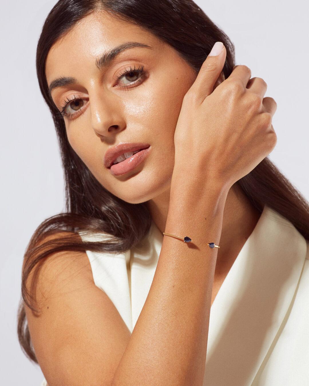 SAPPHIRE PEAR BANGLE - Image 2