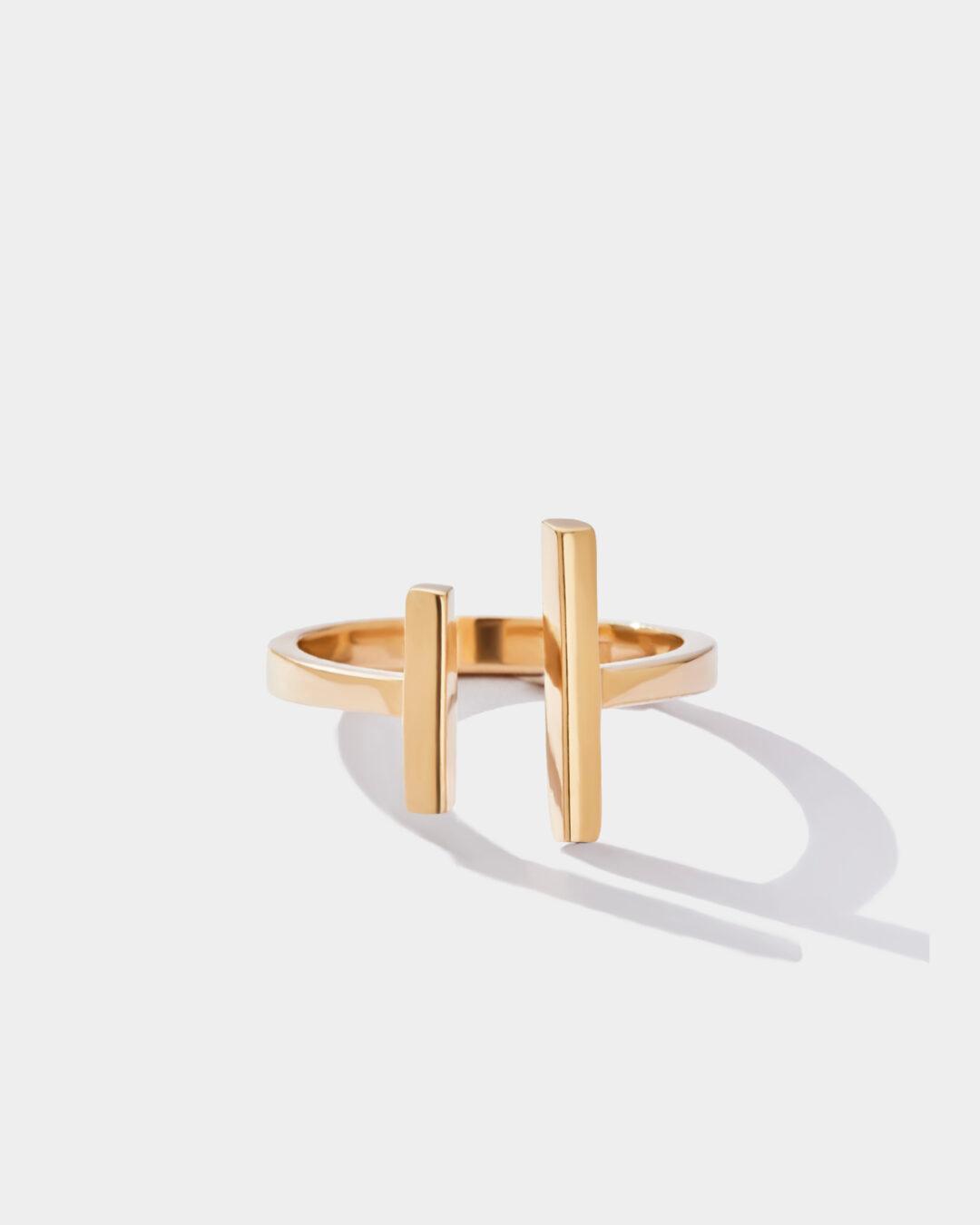 Golden Bar Open Ring
