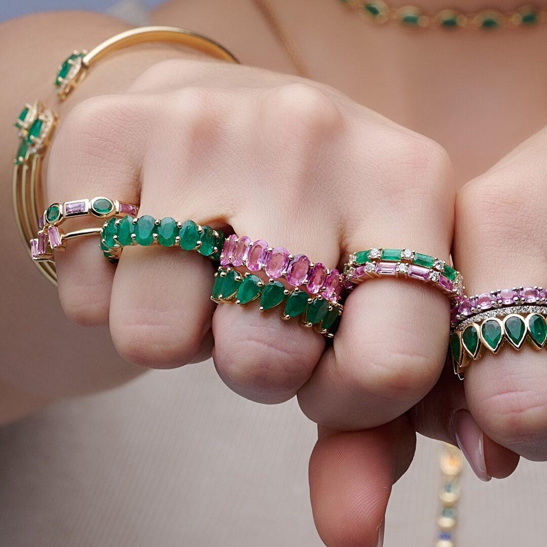 Pink Sapphire Eternity Ring - Image 2