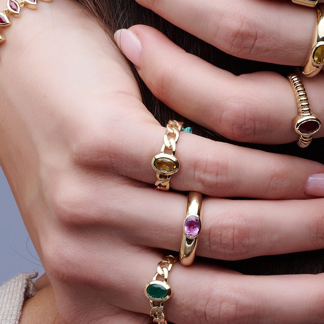 ⁦Solar Flare Chain Ring⁩ - الصورة ⁦2⁩