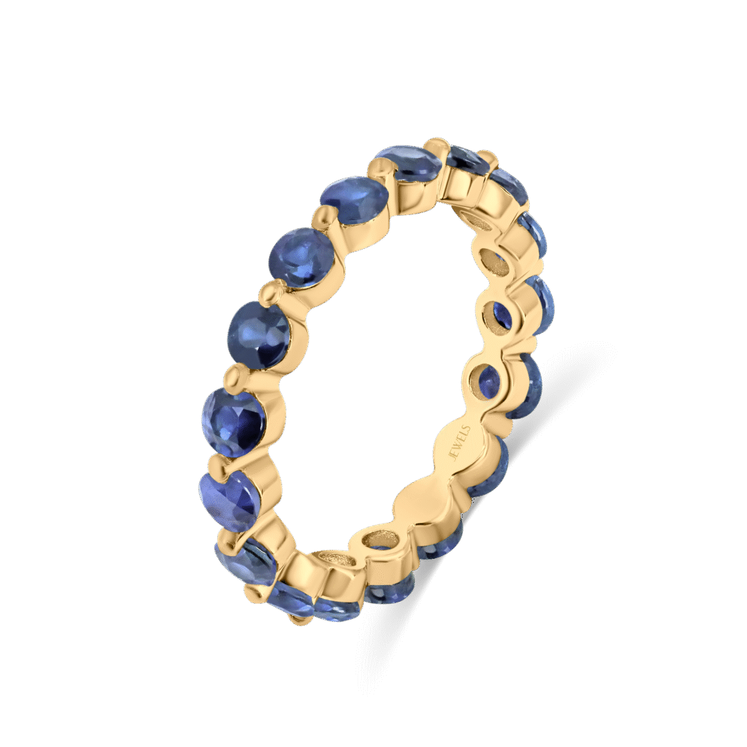 Celestial Single Prong Sapphire Eternity Ring