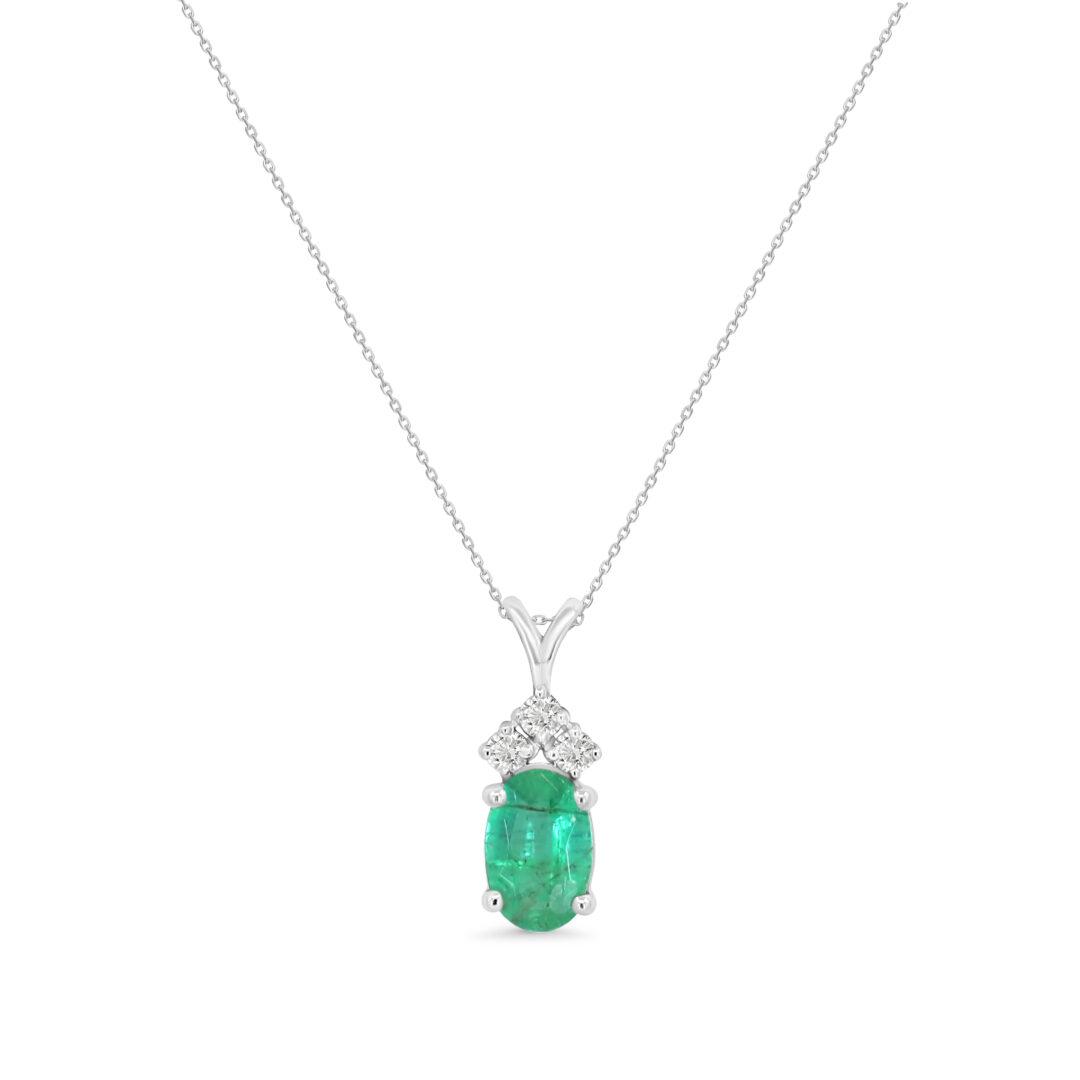 Verdant Grace Emerald Pendant