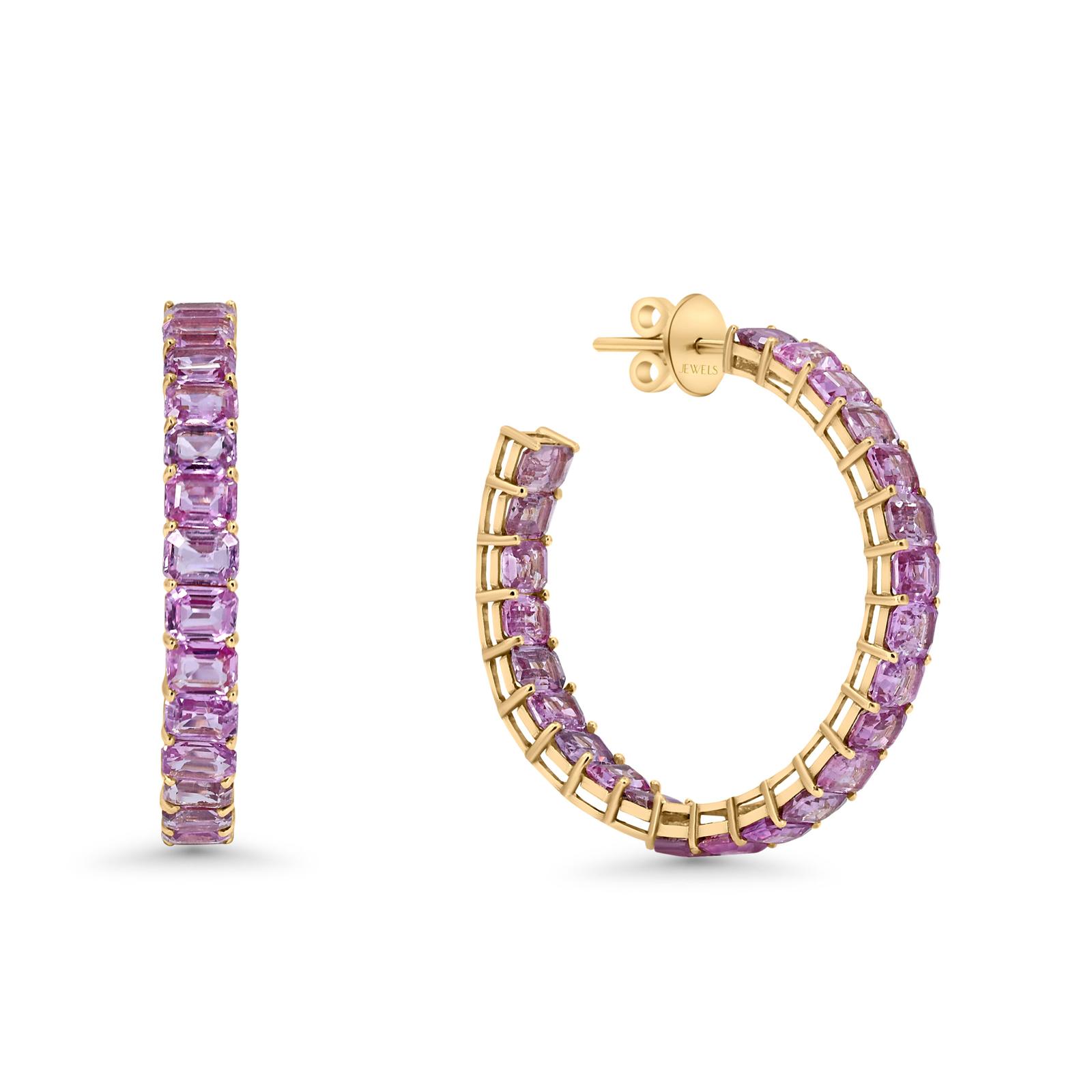 Pink Serenity Hoop Earrings