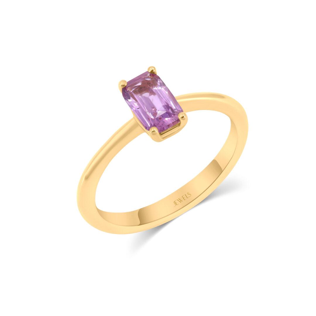 Lavender Solitaire Ring