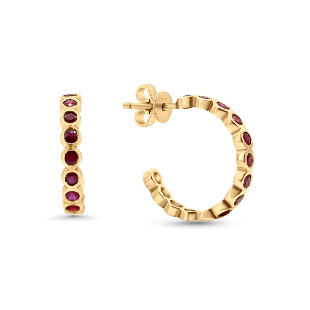 Vintage Elegance Ruby Earrings