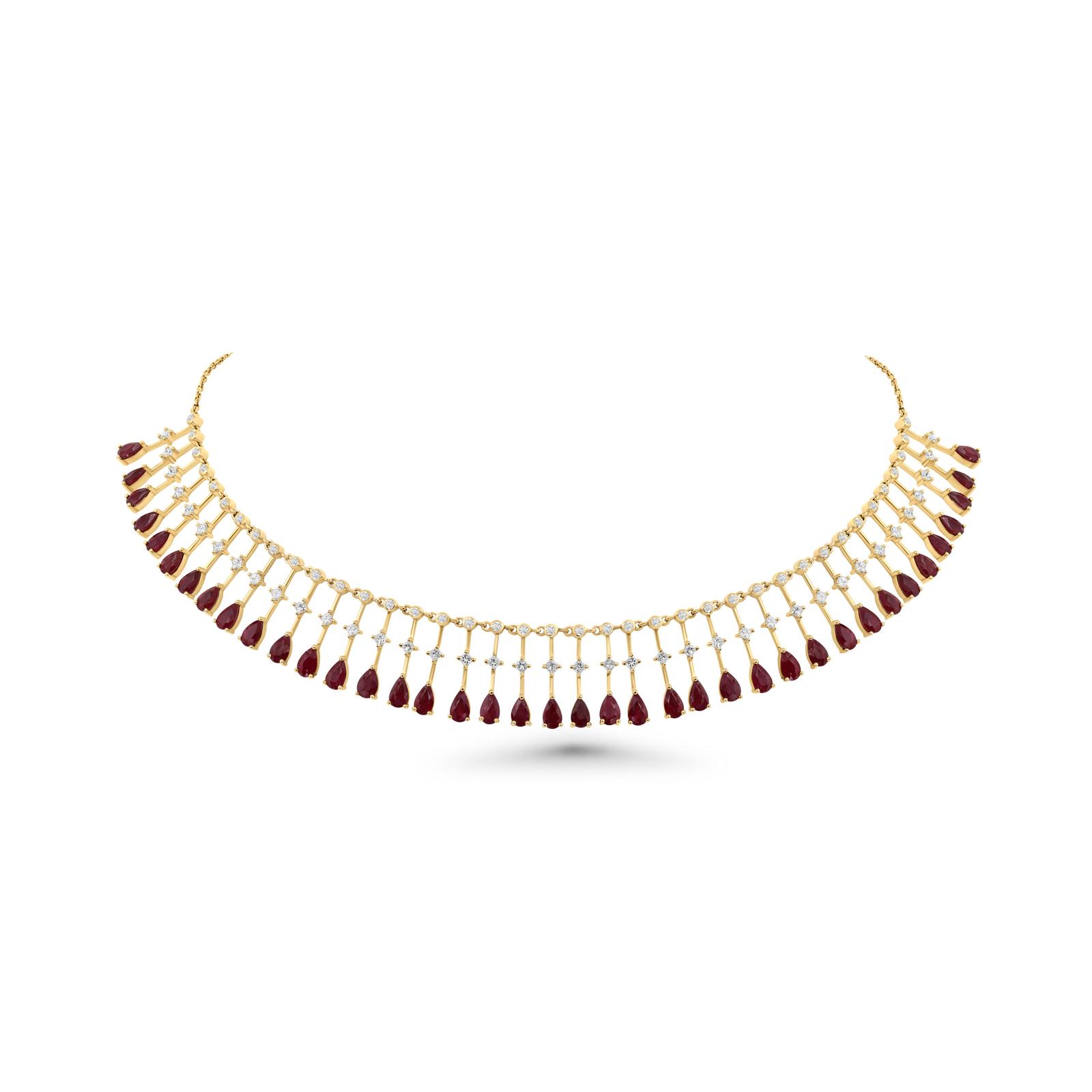 Crimson Dewdrop Necklace