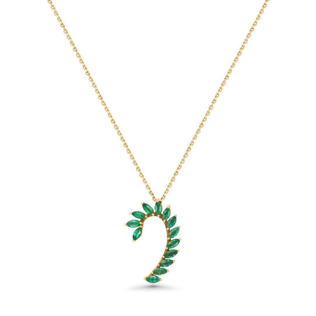 Emerald Leaf Necklace