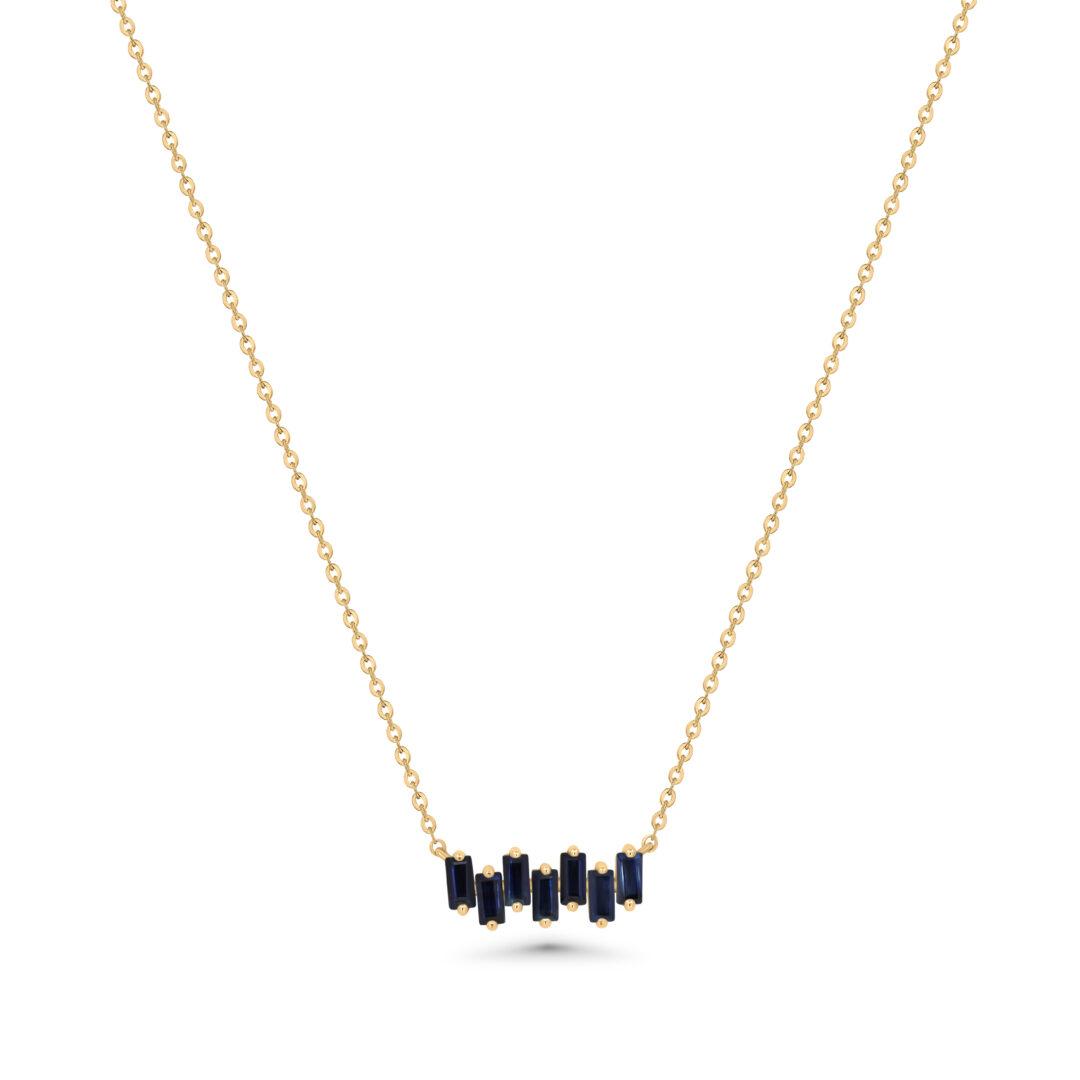 Sapphire Bar Necklace