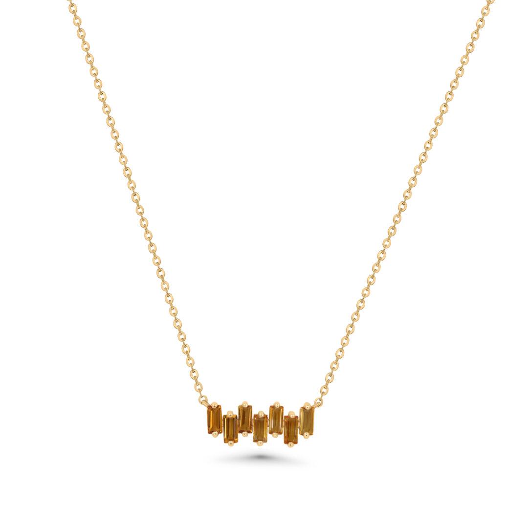 Citrine Bar Necklace