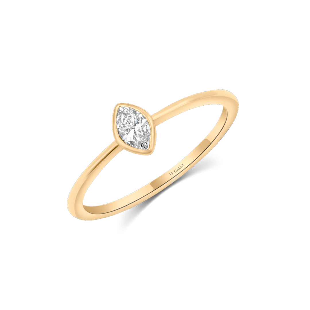 Marquise Solitaire Diamond Ring