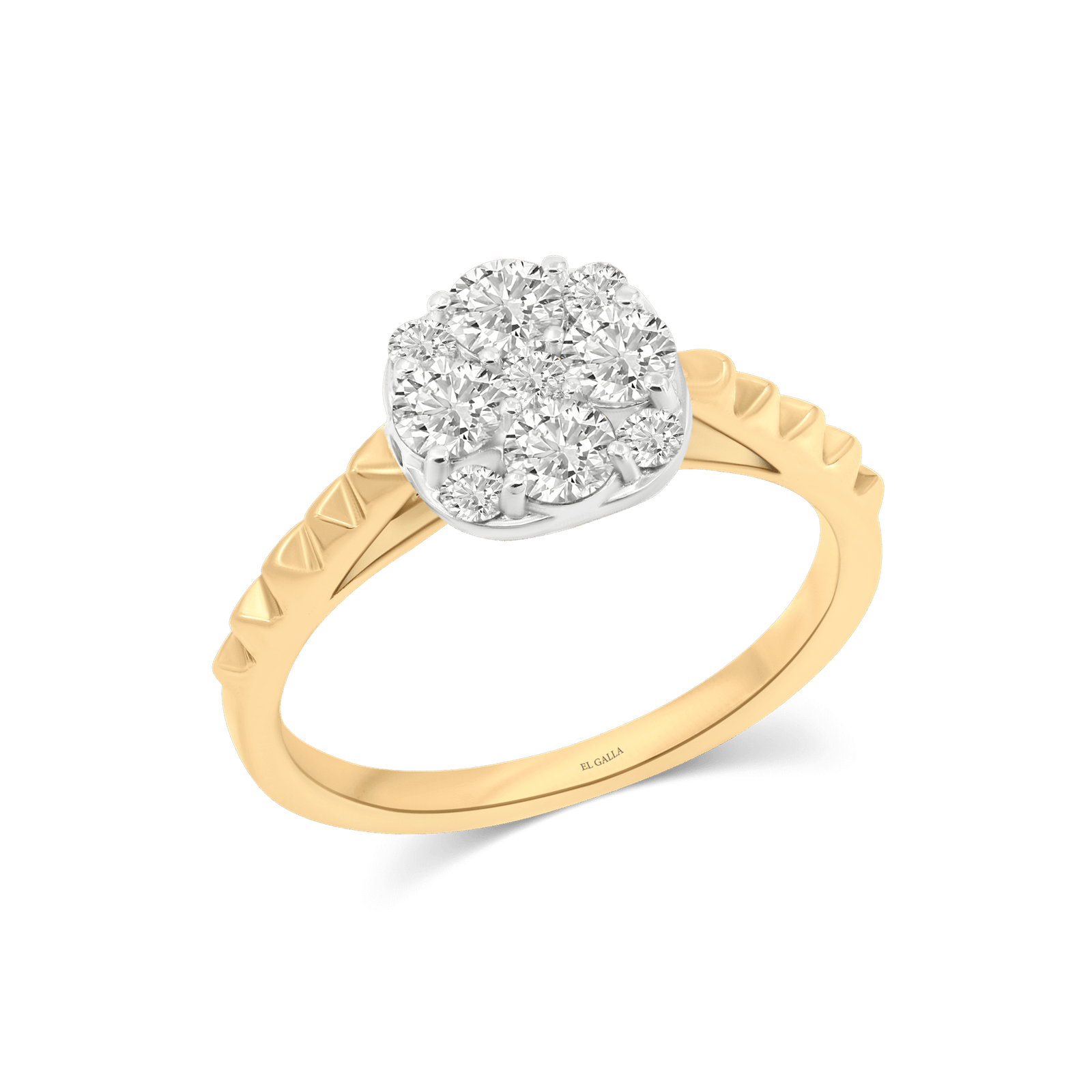 Round Diamond Studded Ring