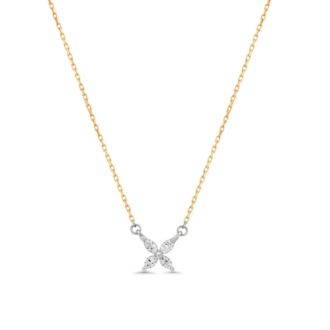 Shimmering Petals Diamond Necklace