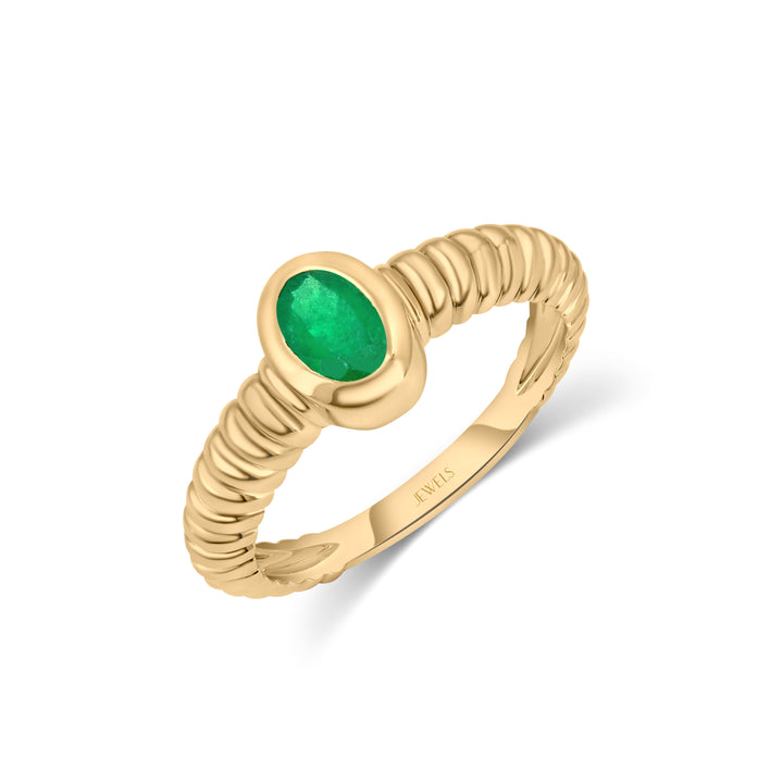 Emerald Coil Ring