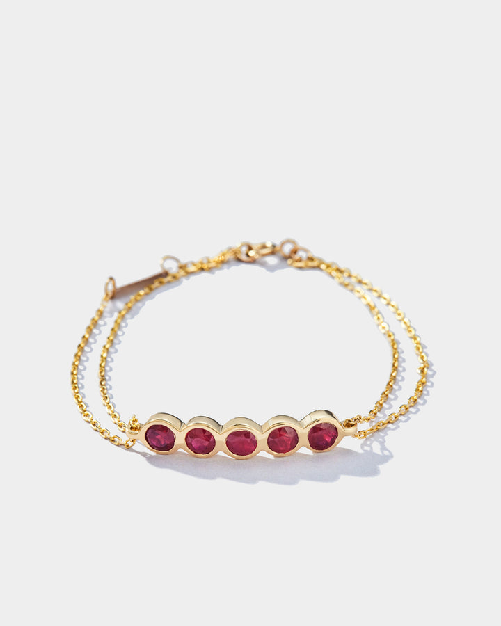 LEO BRACELET (5 RED RUBY)