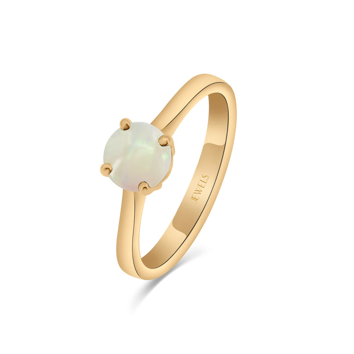 Opal Essence Solitaire Ring