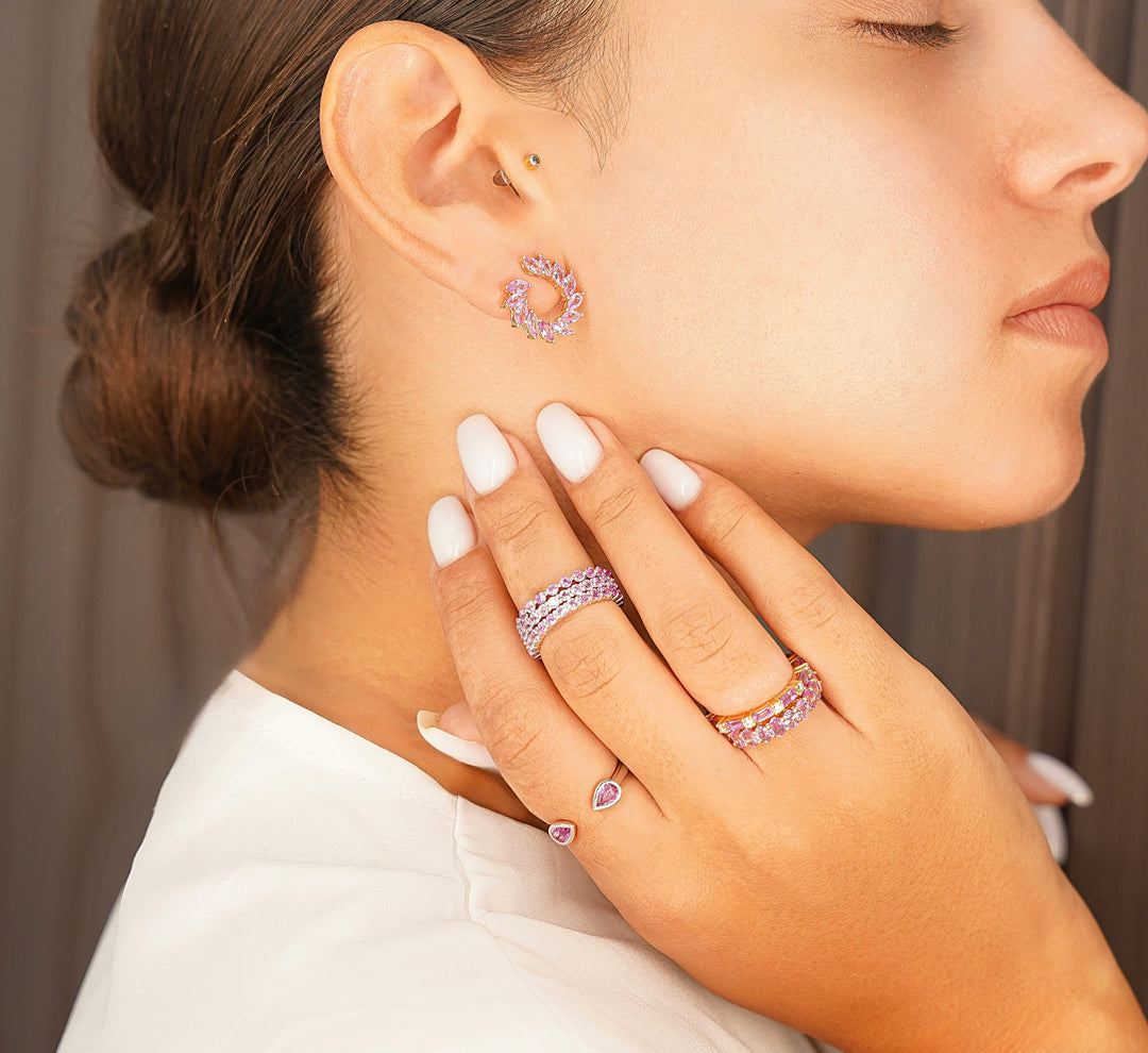 Floral Pink Earrings