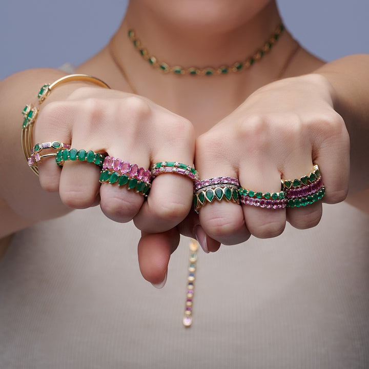 Majestic Harmony Bracelet (Emerald, Diamond)