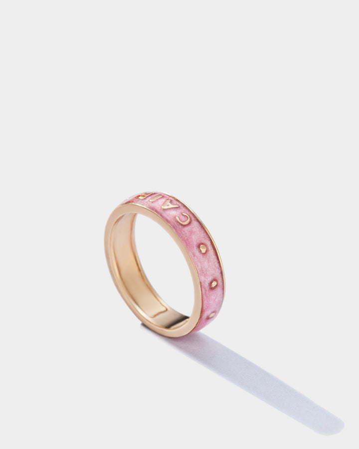 Cairo Pink Enamel Ring