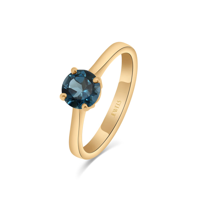 Blue Lagoon London Blue Topaz Solitaire Ring