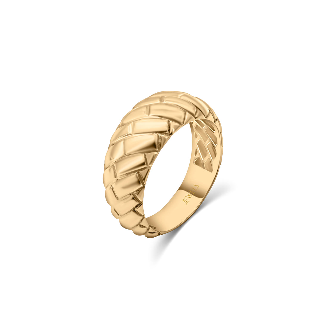 Twisted Bloom Gold Ring
