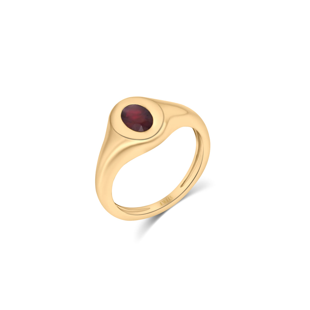 Ruby Signet Oval RIng