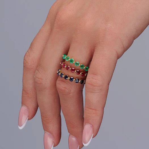 gemstone ring collection by elgalla jewelry