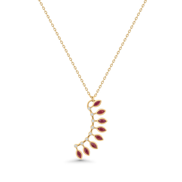 Ruby Raindrop Necklace