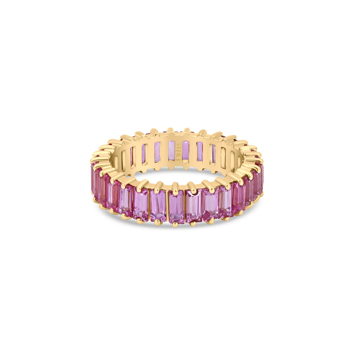 Pop of Pink Baguette Ring