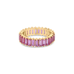 Pop of Pink Baguette Ring