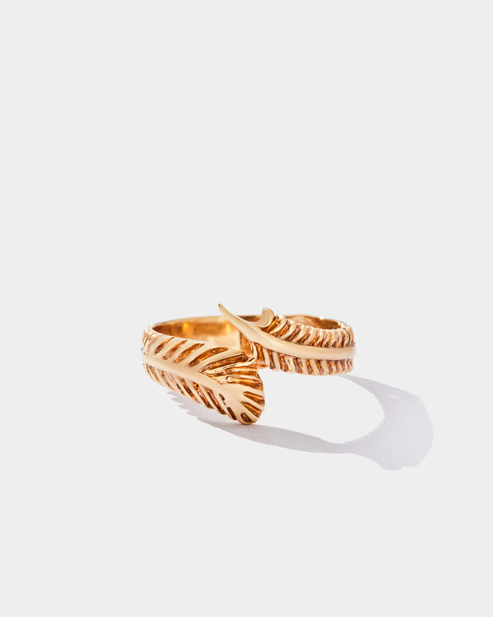 Golden Feather Ring