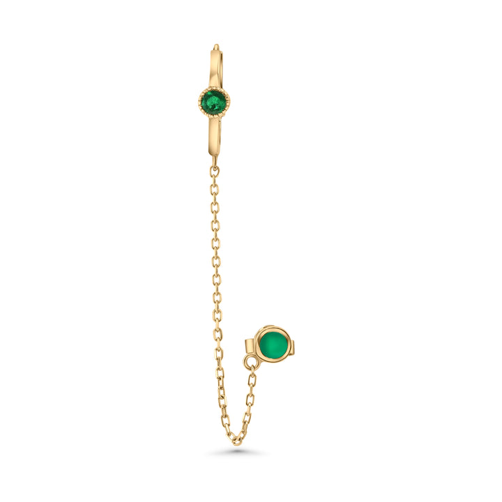 Chain Hoops (Emerald)