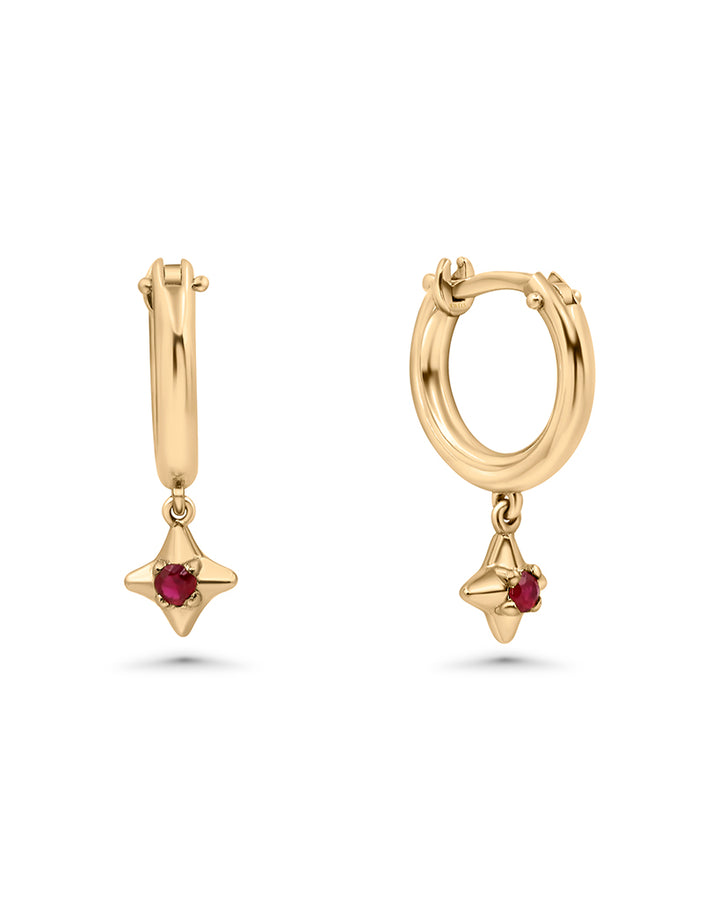 Ruby Stars Earrings