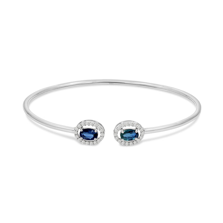 Sapphire Sleek Oval Cuff