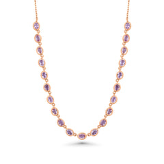 Pink Sapphire Ovals Necklace