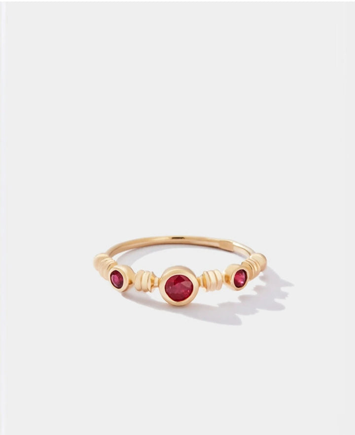 Eye Of Horus Ring (RED RUBY)