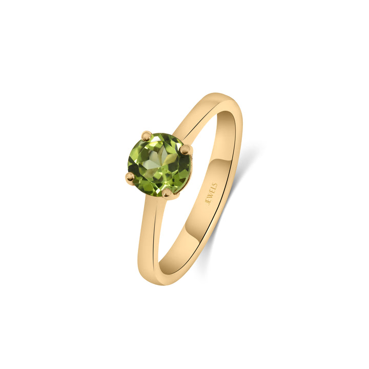 Peridot Serenity Solitaire Ring