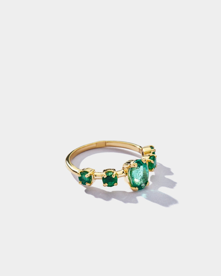 CROWN RING GREEN EMERALD