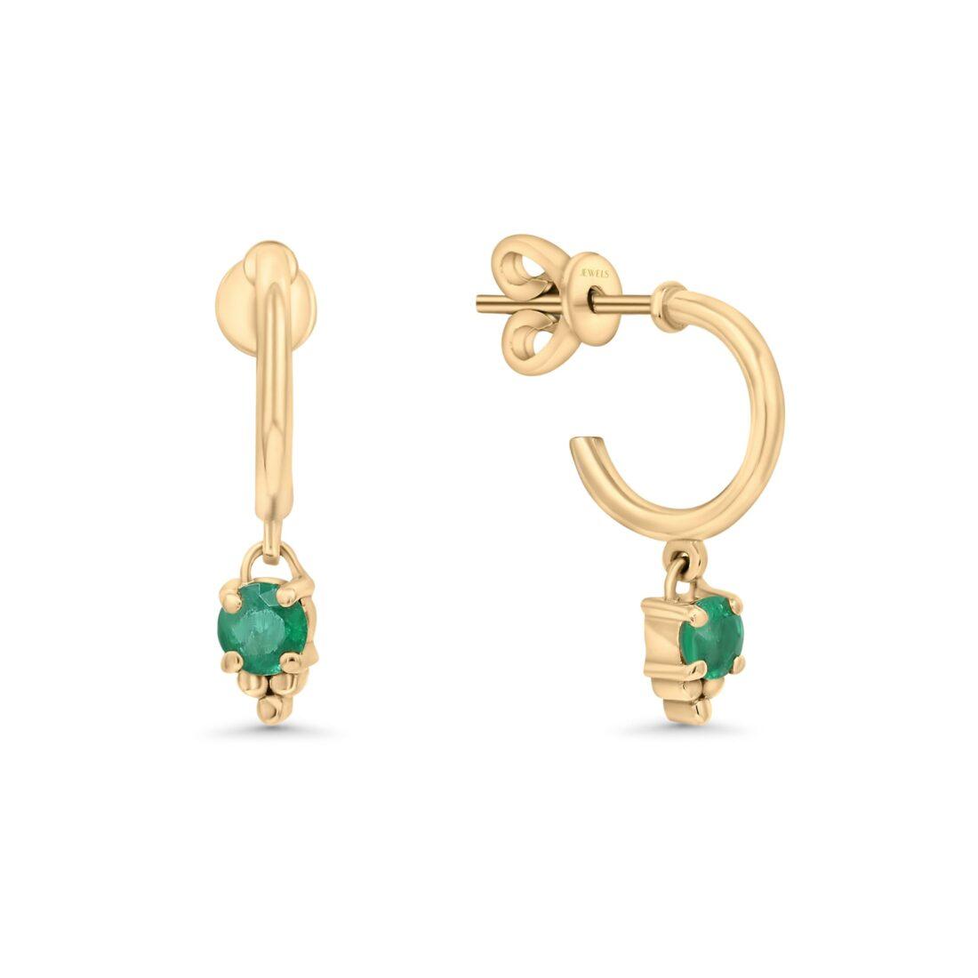 Graceful Green Gold Earrings
