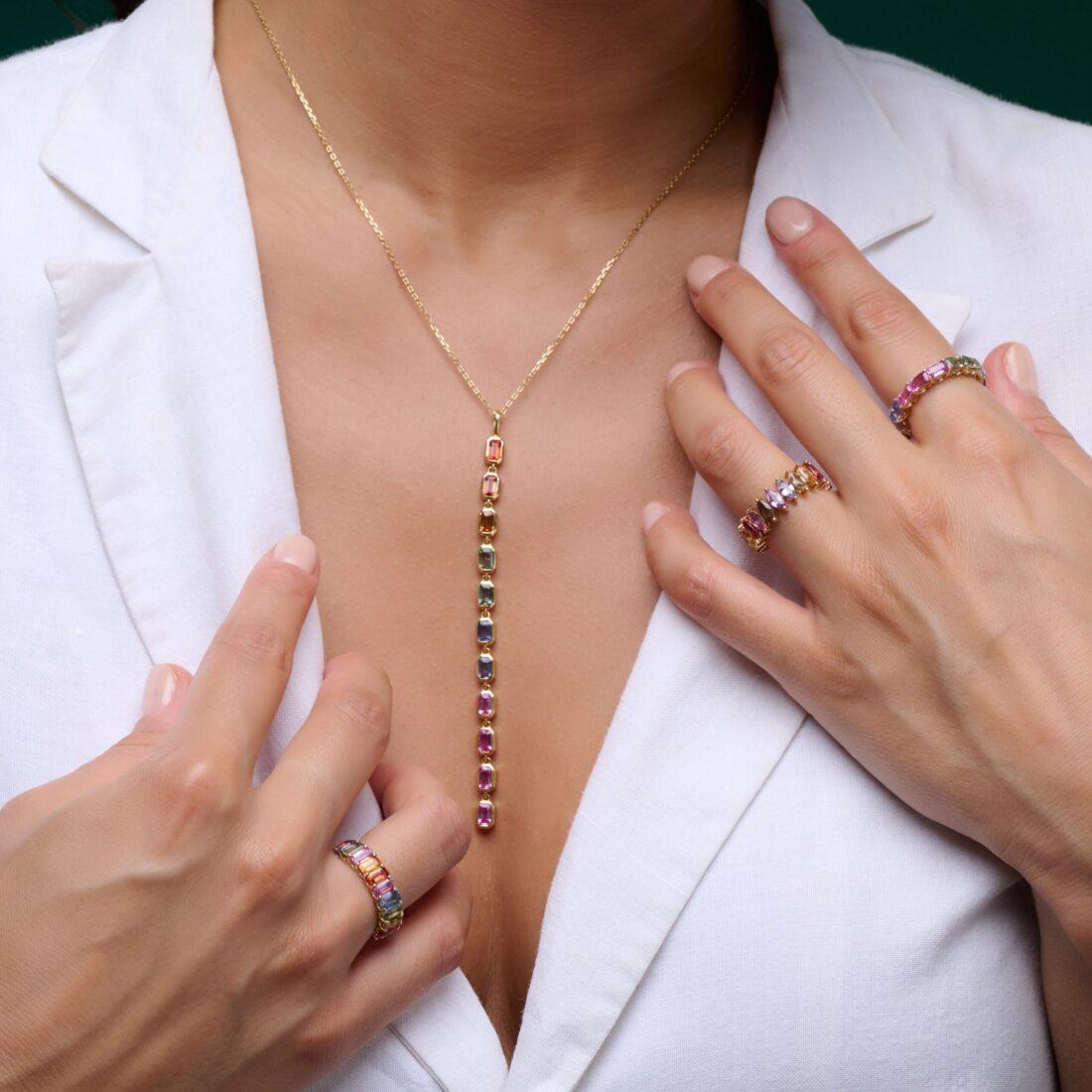 Sapphire Spectrum Necklace - Image 2