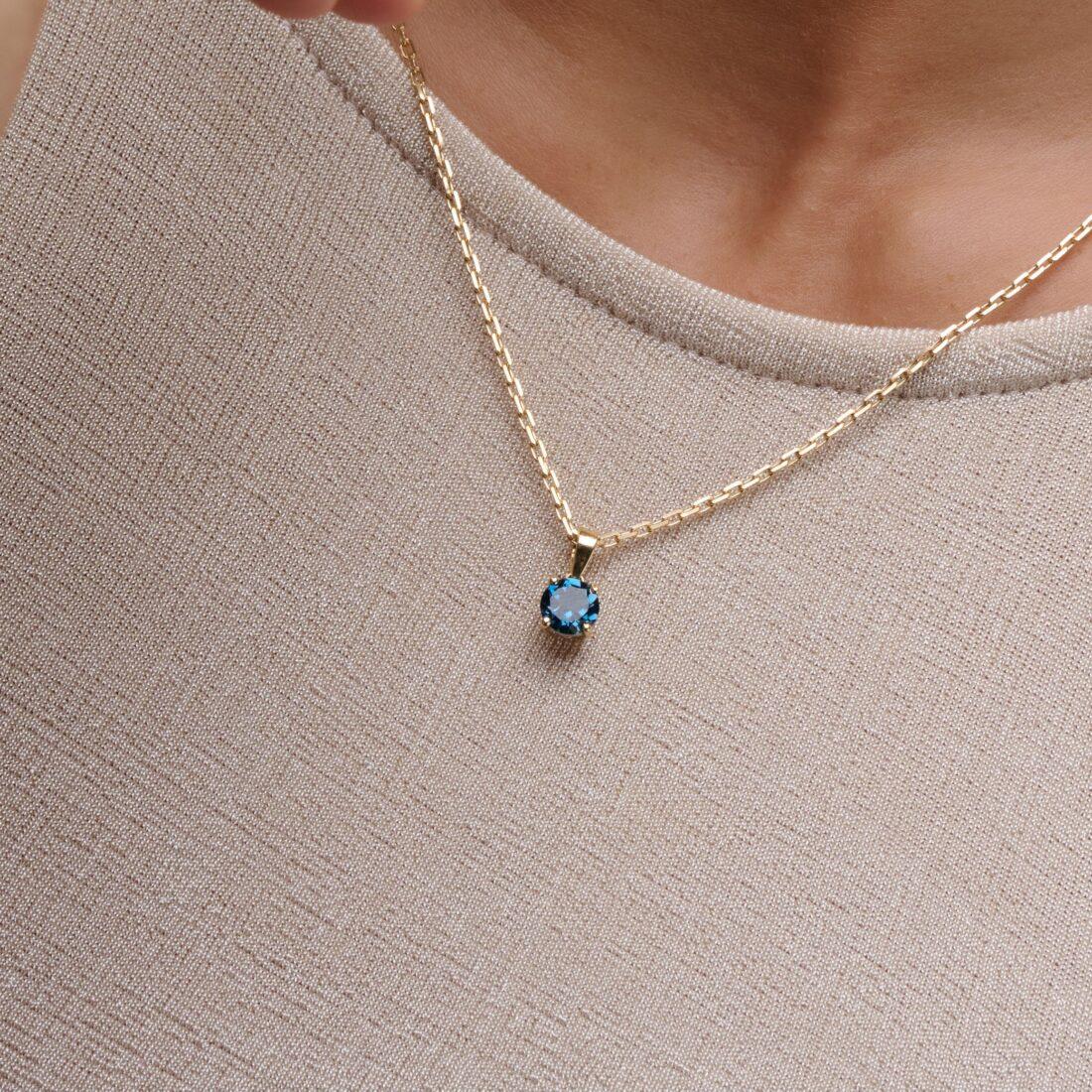 London Blue Topaz Pendant - Image 2