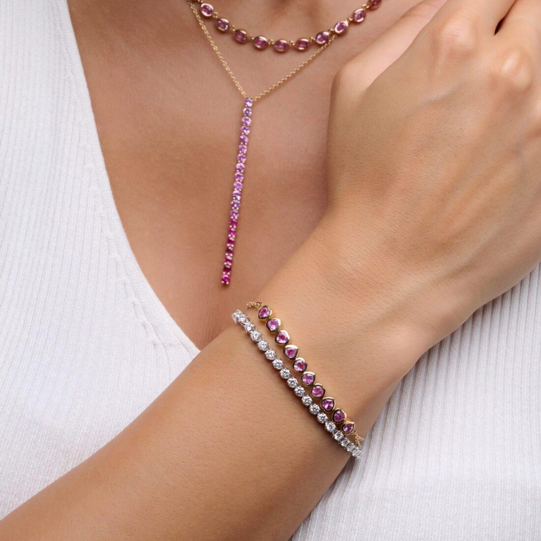 ⁦Kaleidoscope Sapphire Necklace⁩ - الصورة ⁦3⁩