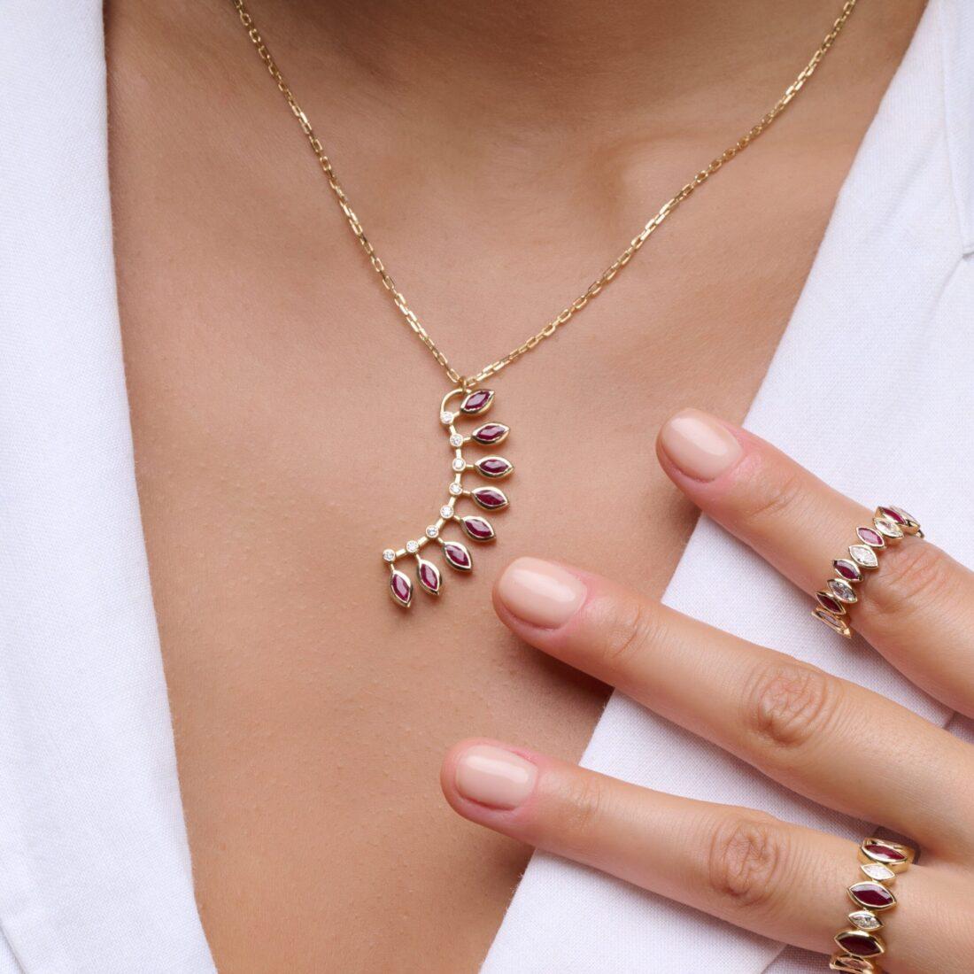 Ruby Raindrop Necklace - Image 3