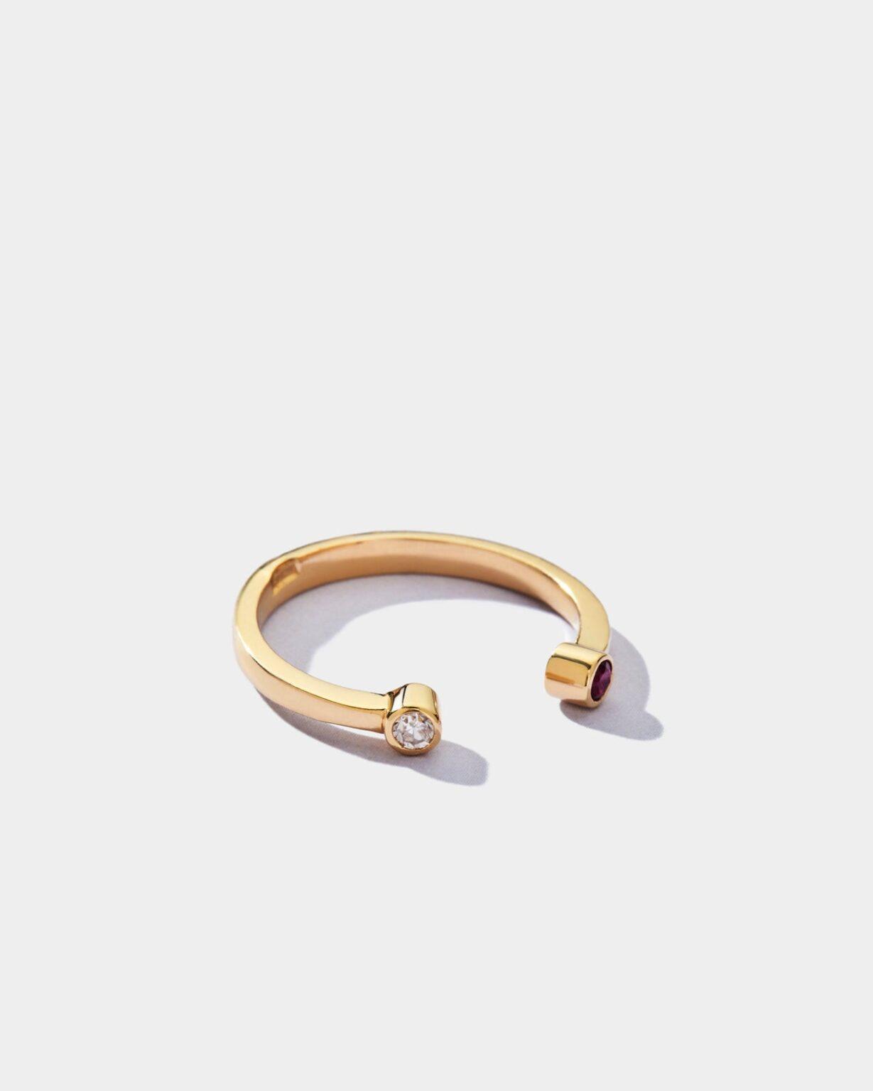 Gemini Band Ruby & Diamond - Image 2