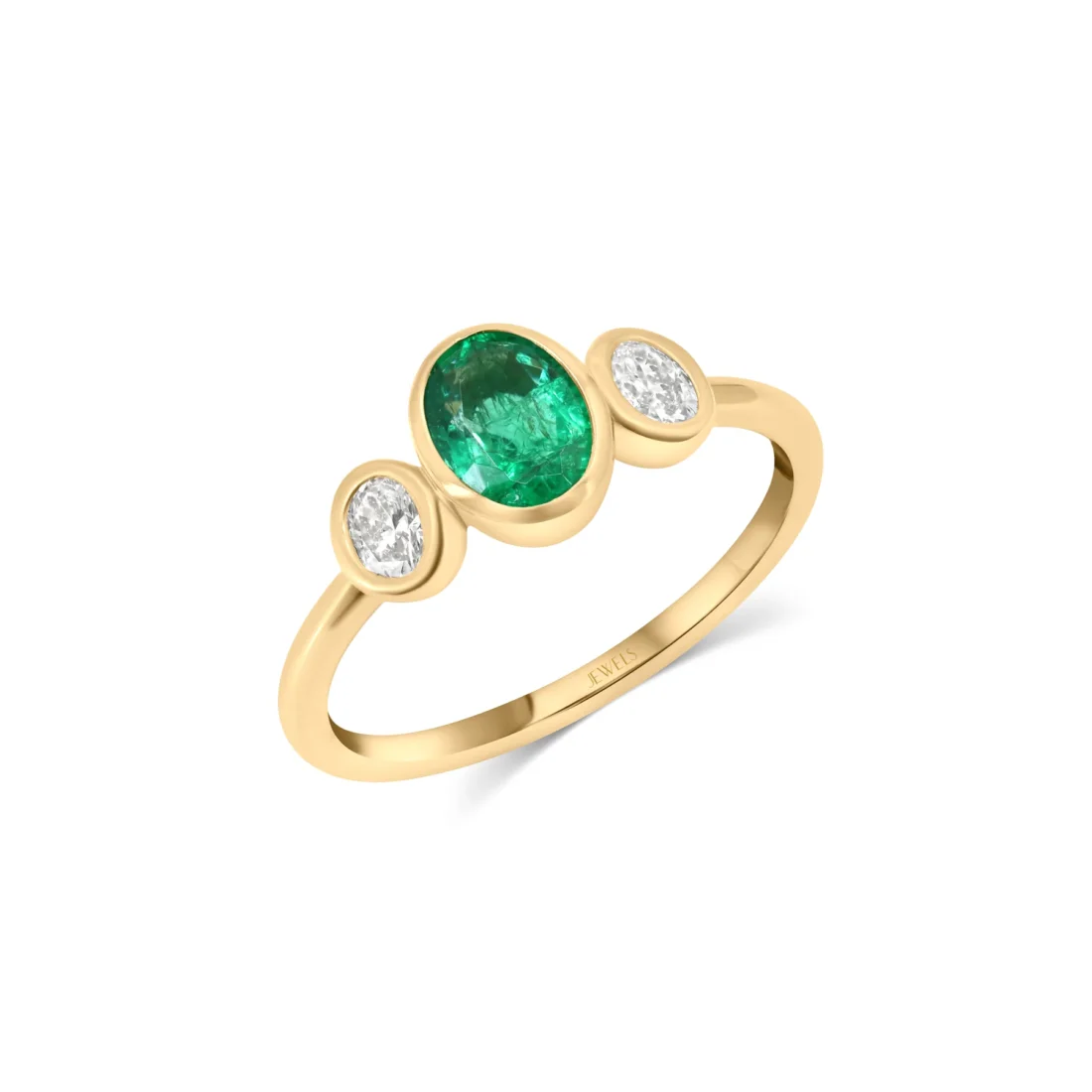 Emerald Glow Trio Ring
